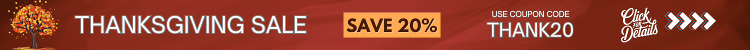 Thanksgiving Sale Banner - Save 20%